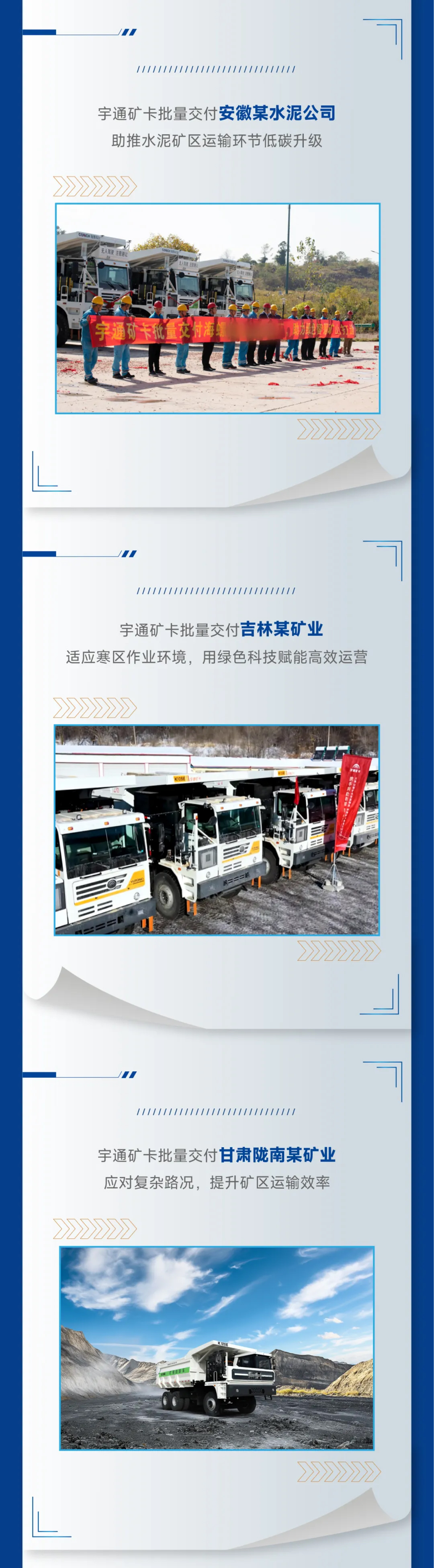 矿卡速报站|宇通矿卡一季度批量交付多个矿区，助推矿山绿色智慧转型！